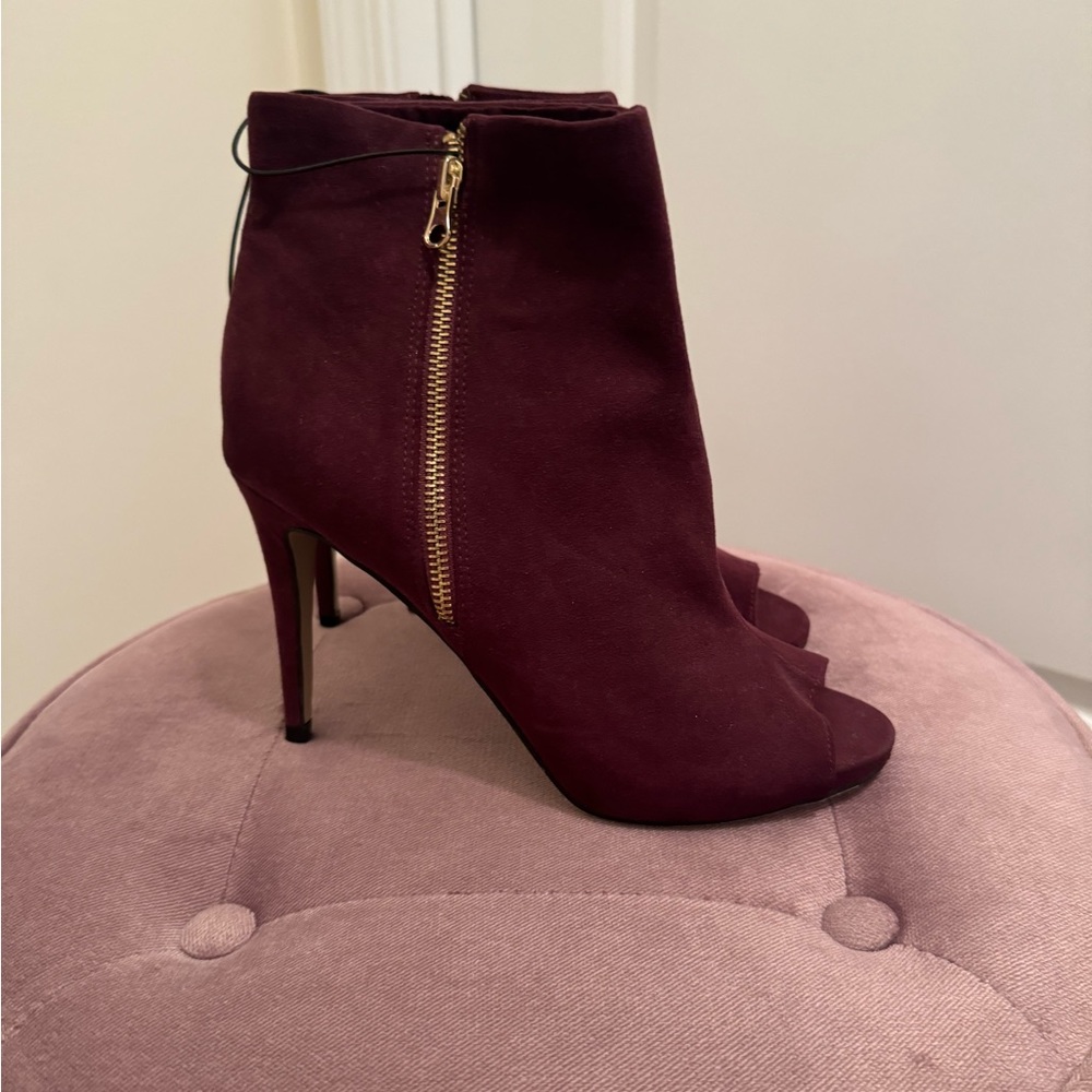 NWT Express Ankle Boots-Wine
